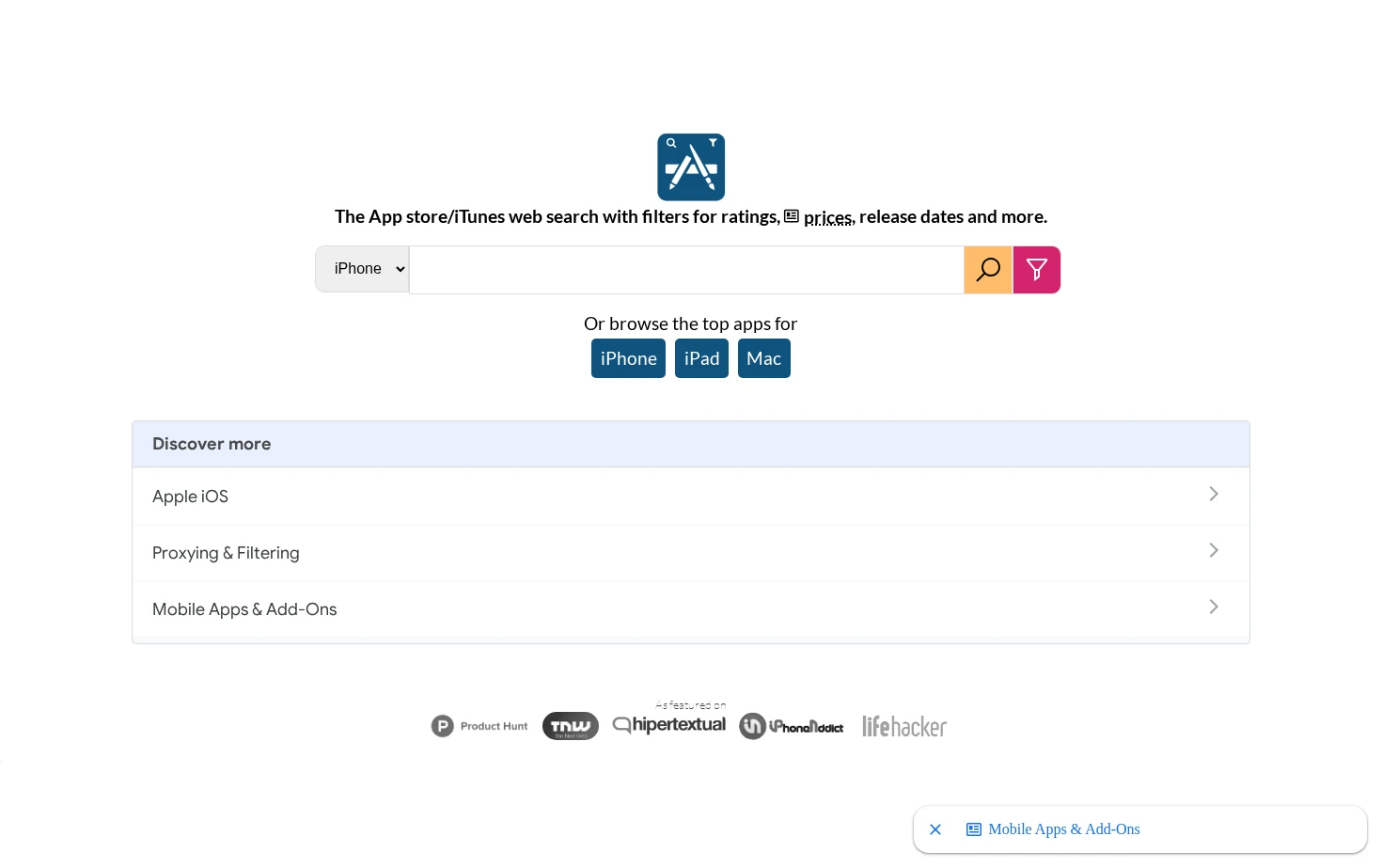 The App Store 页面快照